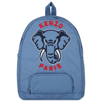 حقيبة ظهر بشعار الفيل باللون الأزرق
