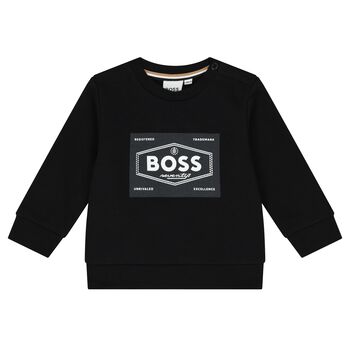 Younger Boys Black Logo Sweatshirt