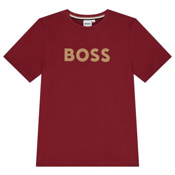 Boys Burgundy Logo T-Shirt