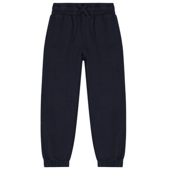 Boys Navy Blue Logo Joggers