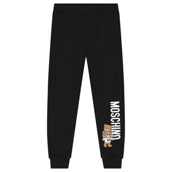 Black Teddy Bear Logo Joggers