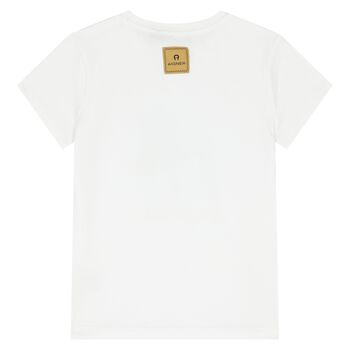 Girls White Bag Logo T-Shirt