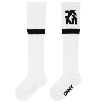 White & Black Logo Socks