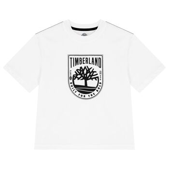 Boys White Logo T-Shirt