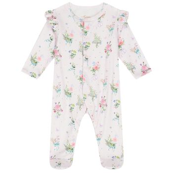 Baby Girls Pink Floral Babygrow