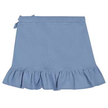 Girls Blue Ruffled Skirt