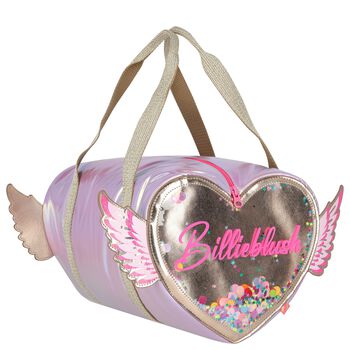 Girls Gold & Pink Logo Heart Bag