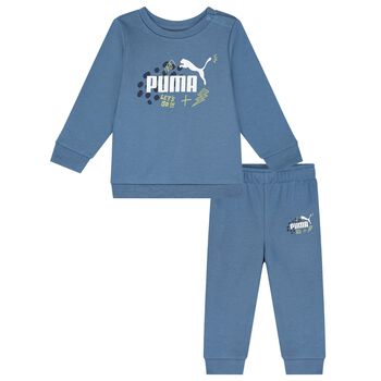 Younger Boys Blue Logo Tracksuit