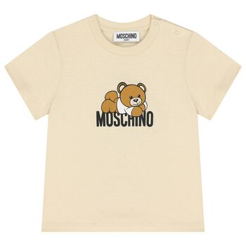 Beige Teddy Bear Logo T-Shirt