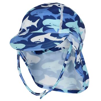 قبعة أولاد سباحة باللون الأزرق