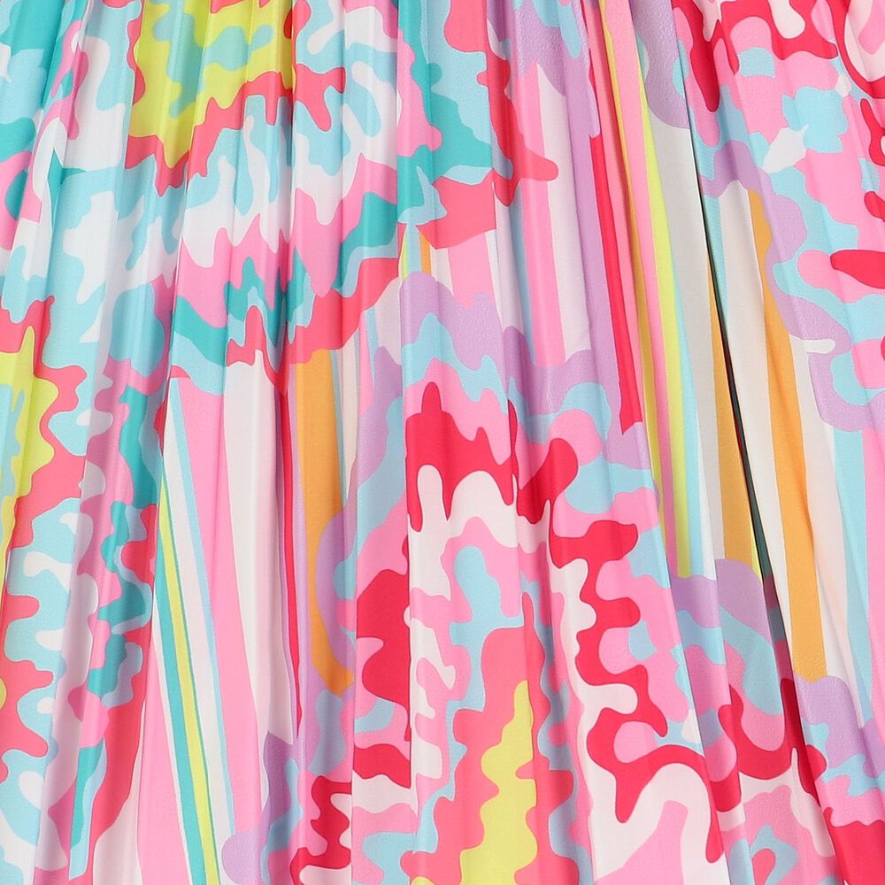 BILLIEBLUSH Girls Multi-Coloured Abstract Pleated Skirt | Junior ...