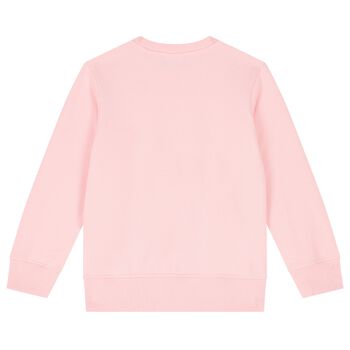 Girls Pink Teddy Bear Logo Sweatshirt