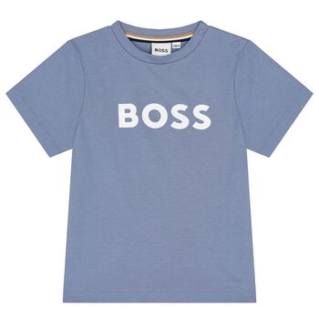 Younger Boys Blue Logo T-Shirt