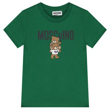 Green Teddy Bear Logo T-Shirt