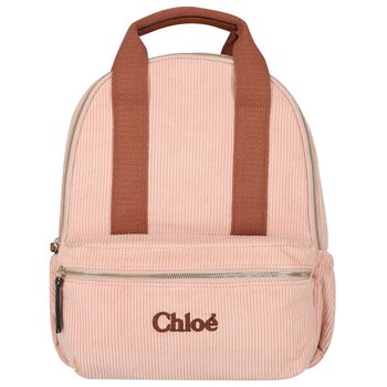 Girls Pink Logo Backpack