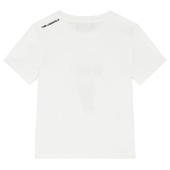 Boys White Ikonik Logo T-Shirt