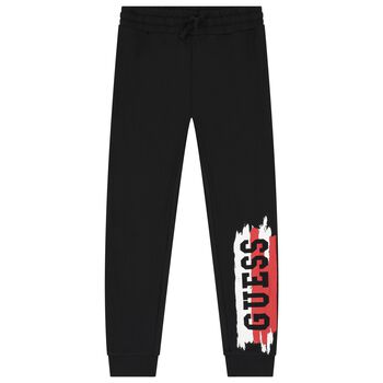 Boys Black Logo Joggers