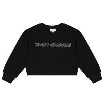 Girls Black Logo Sweatshirt