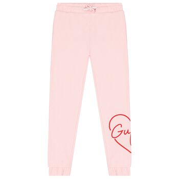 Girls Pink Logo Joggers