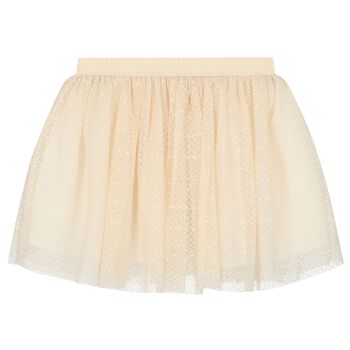 Girls Ivory Tulle Skirt