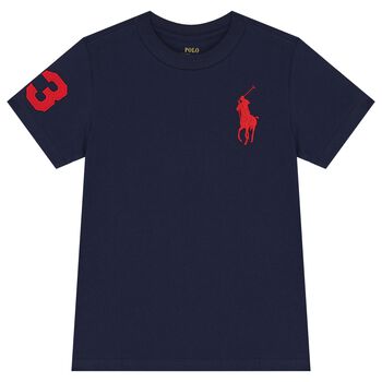 Boys Navy Logo T-Shirt