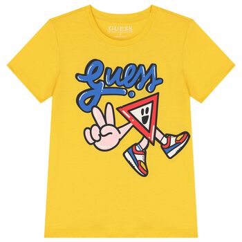 Boys Yellow Logo T-Shirt