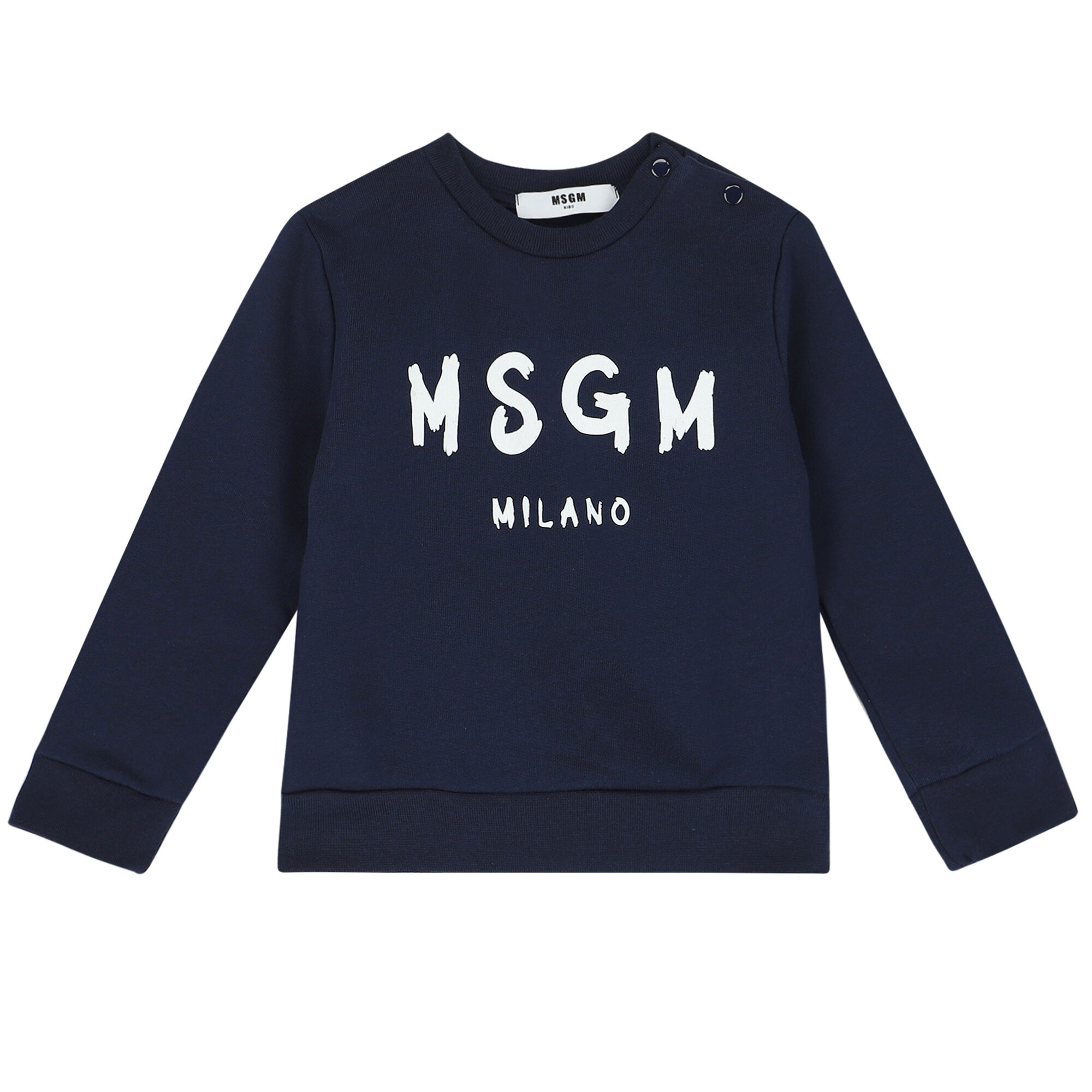 MSGM Navy Logo Sweatshirt | Junior Couture UAE