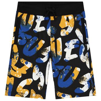 Boys Black Logo Shorts