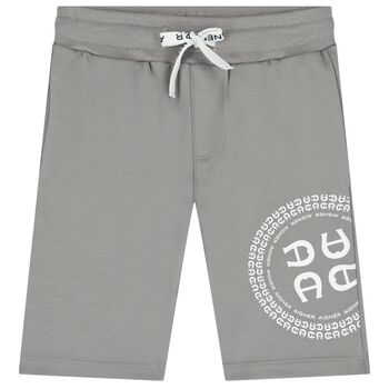 Younger Boys Grey Logo Shorts