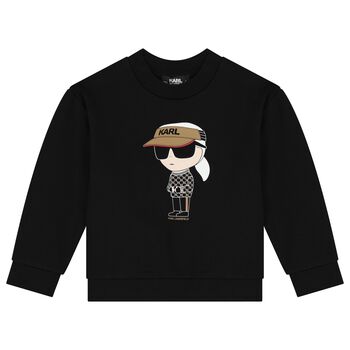 Boys Black Ikonik Sweatshirt