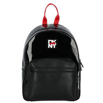 Girls Black Logo Backpack