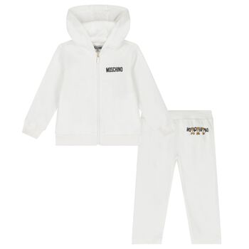 Ivory Teddy Bear Logo Tracksuit