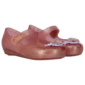حذاء بنات بطبعة أميرات ديزني باللون الوردي