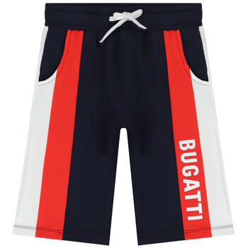 Younger Boys Navy Blue Logo Shorts