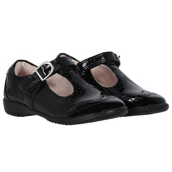 Girls Black Patent Shoes