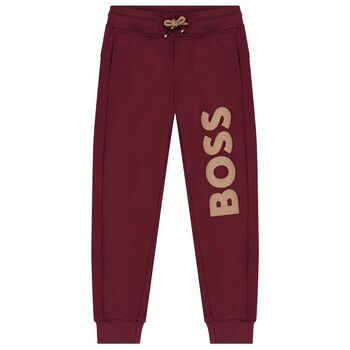 Boys Red Logo Joggers