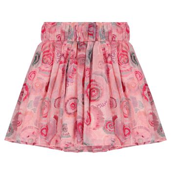 Girls Pink Logo Spiral Skirt