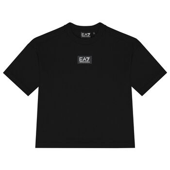 Boys Black Logo Oversized T-Shirt