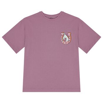 Girls Purple Horseshoe T-Shirt