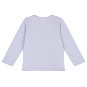 Younger Girls Lilac Logo Long Sleeve Top
